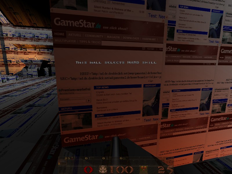 One of the first screenshots with Gecko support in Darkplaces.