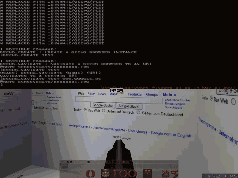 Click it! – Gecko in Darkplaces with text injection