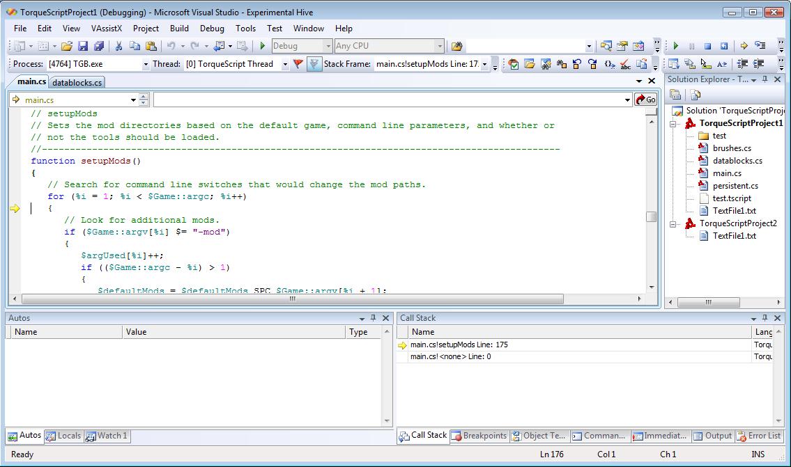 VSTorqueScript now supports displaying the callstack, too