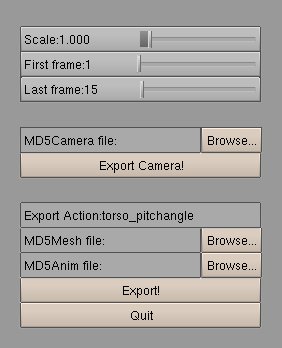 Old blender2md5 Interface